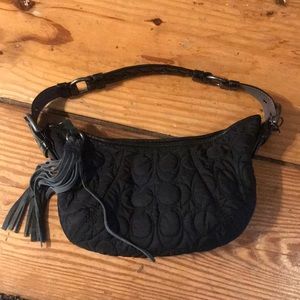 EUC Coach quilted signature hobo shoulder bag